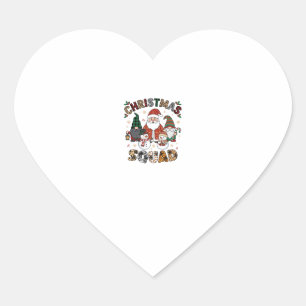 Weihnachtstrupp Weihnachtsmann Gnome Schneemänner Herz-Aufkleber