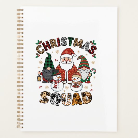 Weihnachtstrupp Weihnachtsmann Gnome Schneemänner Planer (Vorderseite)