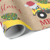 Weihnachtstumpf LKW-Baumaschinen Geschenkpapier (Rolleneckpunkt)