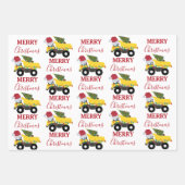 Weihnachtstumpf LKW-Baumaschinen Geschenkpapier Set (Vorderseite 2)