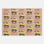 Weihnachtstumpf LKW-Baumaschinen Geschenkpapier Set (Vorderseite 2)