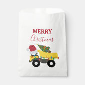 Weihnachtstumpf LKW-Baumaschinen Geschenktütchen (Vorderseite)