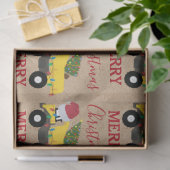 Weihnachtstumpf LKW-Baumaschinen Seidenpapier (Geschenk)