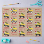Weihnachtstumpf LKW-Baumaschinen Seidenpapier (Basteln)