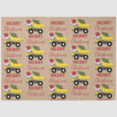 Weihnachtstumpf LKW-Baumaschinen Seidenpapier (Vorderseite)