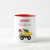 Weihnachtstumpf LKW-Baumaschinen Tasse (Zentrum)
