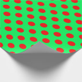 WeihnachtsTupfen rot/Grün Geschenkpapier (Ecke)