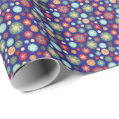 WeihnachtsTupfen-Schneeflocke-Retro Muster Geschenkpapier (Rolleneckpunkt)