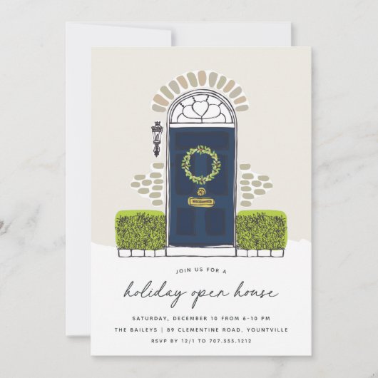 Weihnachtstür der Marine | Ferienhaus Einladung (Vorderseite)