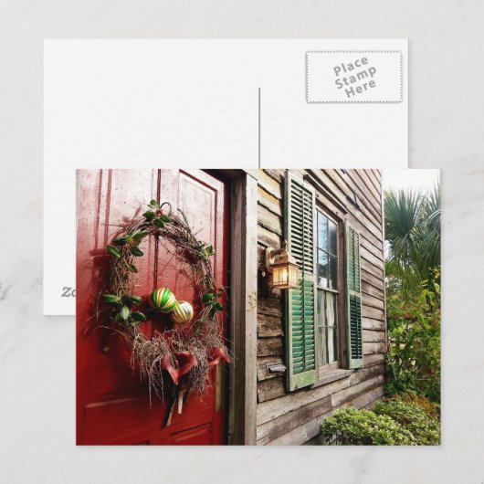 "Weihnachtstür-" Postkarte (Vorne/Hinten)