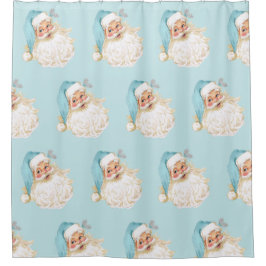 Weihnachtstürkis Vintager Viktorianischer Weihnach Duschvorhang