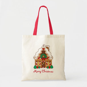 Weihnachtstüte aus Lebkuchenhäuschen-Geschenk Tragetasche
