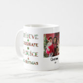 Weihnachtstypografie 1 Foto Kaffeetasse (Vorderseite Links)