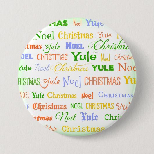 Weihnachtstypografie Button (Vorderseite)