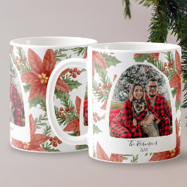 Weihnachtstypografie FamilienFoto Botanisch Kaffeetasse