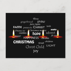 Weihnachtstypografie Feiertagspostkarte