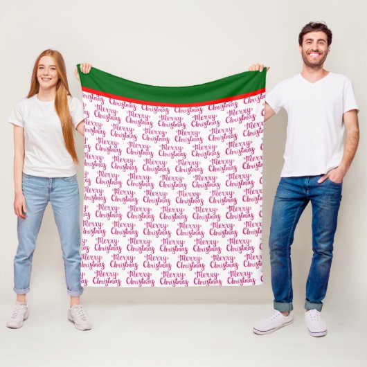 Weihnachtstypografie Fleecedecke (Beispiel)