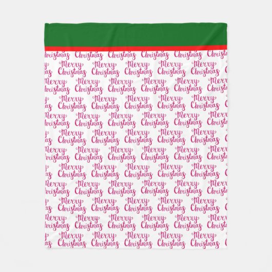 Weihnachtstypografie Fleecedecke (Vorderseite)