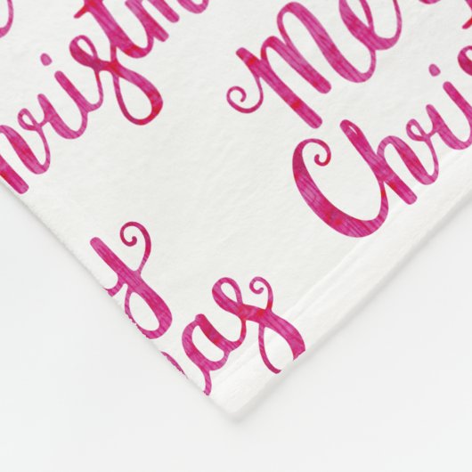 Weihnachtstypografie Fleecedecke (Ecke)