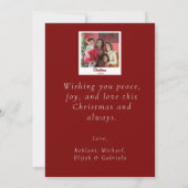 Weihnachtstypografie-Foto Feiertagskarte (Rückseite)