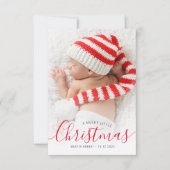 Weihnachtstypografie: Geburtshilfeankündigung Karte (Vorderseite)