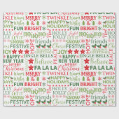 Weihnachtstypografie Geschenkpapier (Flach)