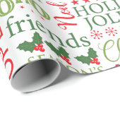 Weihnachtstypografie Geschenkpapier (Rolleneckpunkt)