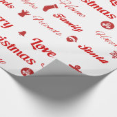 Weihnachtstypografie Geschenkpapier (Ecke)