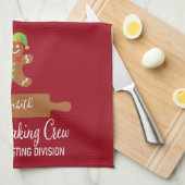 Weihnachtstypografie Gingerbrei Backen Geschirrtuch (Viertel Falte)