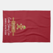 Weihnachtstypografie Gingerbrei Backen Geschirrtuch (Horizontal)