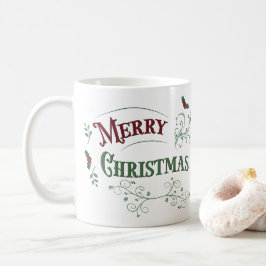 Weihnachtstypografie im Vintage-Stil Kaffeetasse