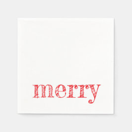 Weihnachtstypografie MERRY Weihnachtsfest modern Serviette