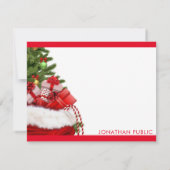 Weihnachtstypografie Mitteilungskarte (Rückseite)