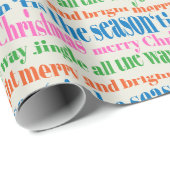 Weihnachtstypografie Moderner Feiertag Geschenkpapier (Rolleneckpunkt)