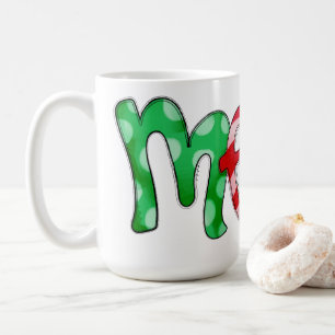 Weihnachtstypografie Red Green Festival Kaffeetasse