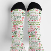 Weihnachtstypografie Socken (Oben)
