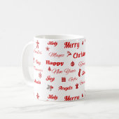 Weihnachtstypografie-Tasse Kaffeetasse (Vorderseite Links)