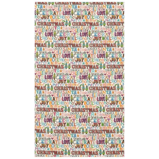 Weihnachtstypografie Tischdecke (Vorderseite)