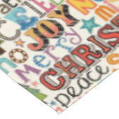 Weihnachtstypografie Tischdecke (Schrägansicht)