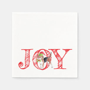 Weihnachtstyppografie JOY Weihnachtsfest Serviette