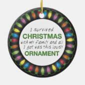 Weihnachtsüberleben Keramikornament (Hinten)