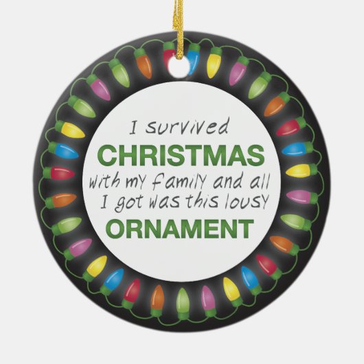 Weihnachtsüberleben Keramikornament (Hinten)