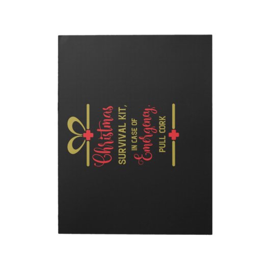 Weihnachtsüberlebenskit Notizblock (Rotiert)