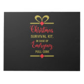 Weihnachtsüberlebenskit Notizblock (Vorderseite)