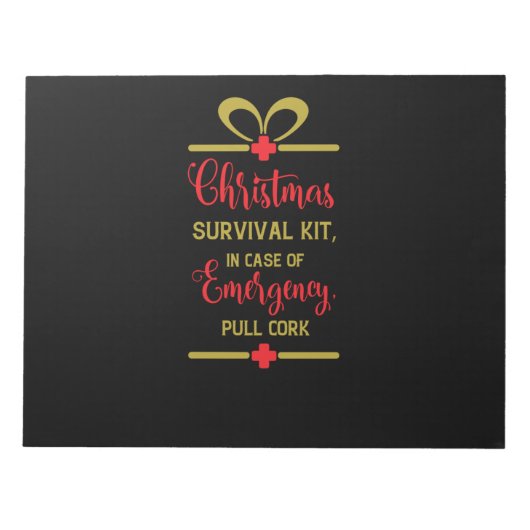 Weihnachtsüberlebenskit Notizblock (Vorderseite)