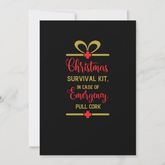 Weihnachtsüberlebenskit Save The Date (Vorderseite)