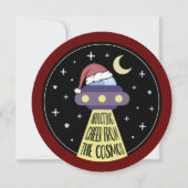 WeihnachtsUFO Funny Feiertagskarte (Vorderseite)