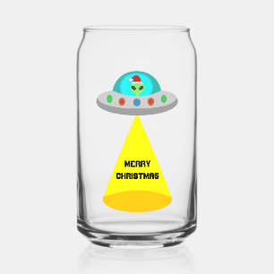 WeihnachtsUFO Ho Alien fliegende Untertasse Custom Dosenglas