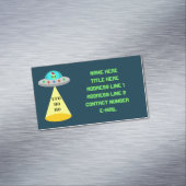 WeihnachtsUFO Ho Alien fliegende Untertasse Custom Magnetische Visitenkarte (Beispiel)
