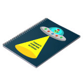 WeihnachtsUFO Ho Alien fliegende Untertasse Custom Notizblock (Linke Seite)